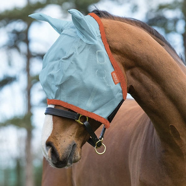 Flughuva Horseware Amigo Aqua/Orange Horse - Horseware